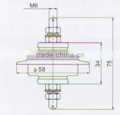 Low-voltage surge arrester lighting arrester