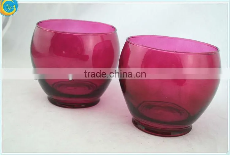 hand drawing glass candle holder,hand etched glass candle holder