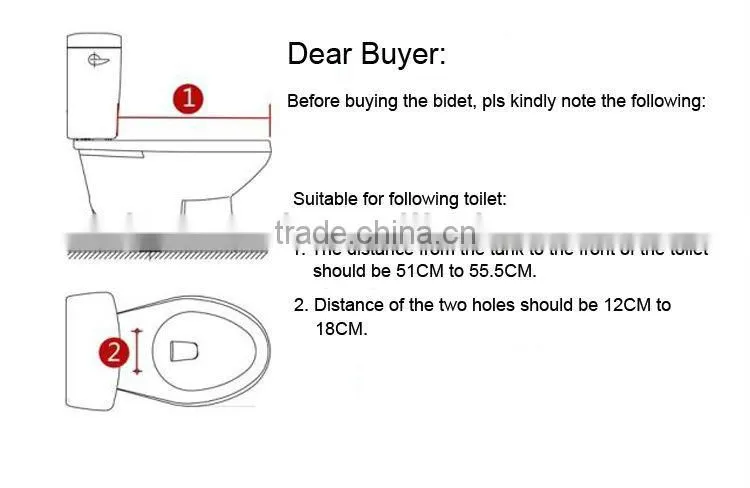 JT 270A-G elongated shape electronic bidet