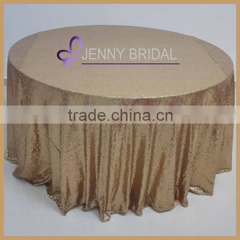 SQN#3 fancy glitter metallic gold sequin table cloth for wedding