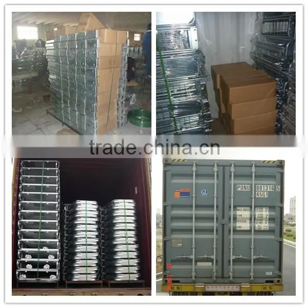 Logistics foldable metal wire mesh roll cage cart for sale