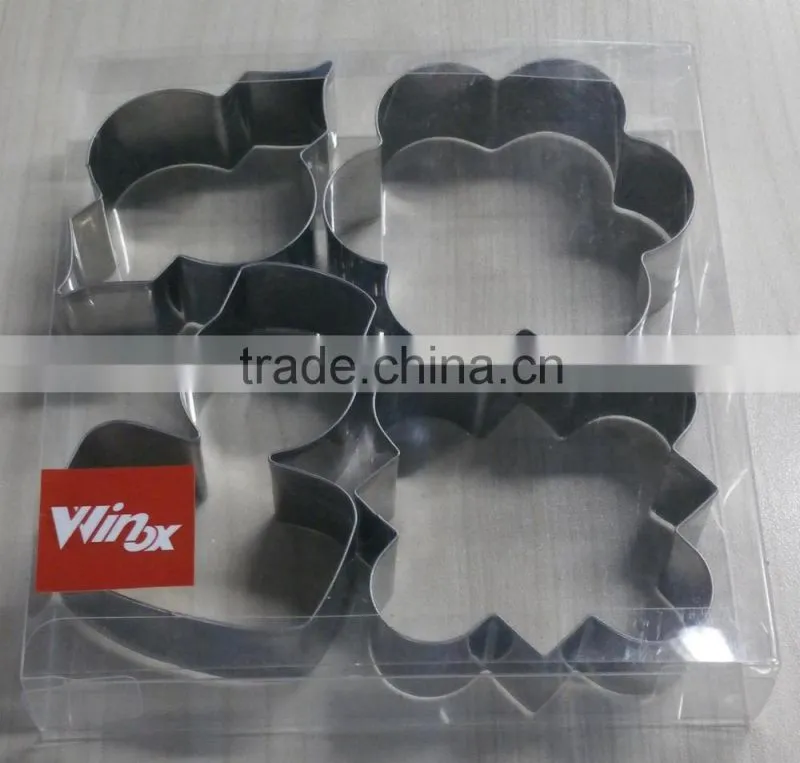 DIFFERENT SHAPE & SIZE S/S COOKIE CUTTER MOULD WITH PVC BOX