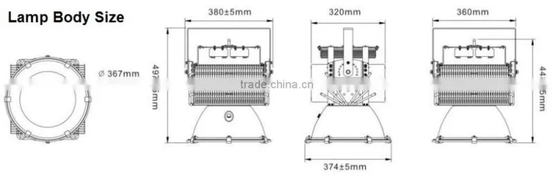 100w 120w 150w 200w 300w 400w 500w 600w 5 years warranty UL CE RoHS IP66 waterproof 300w LED flood light