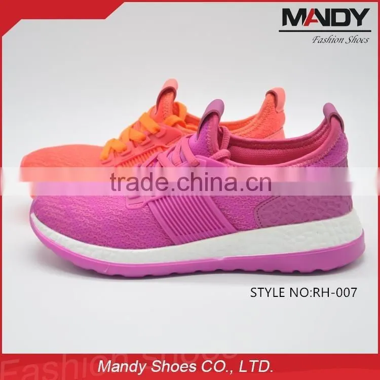 2016 guangzhou hot selling breathable ladies sport shoes