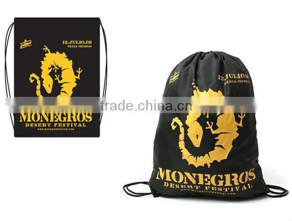 High quality custom logo waterproof drawstring bag cotton bag