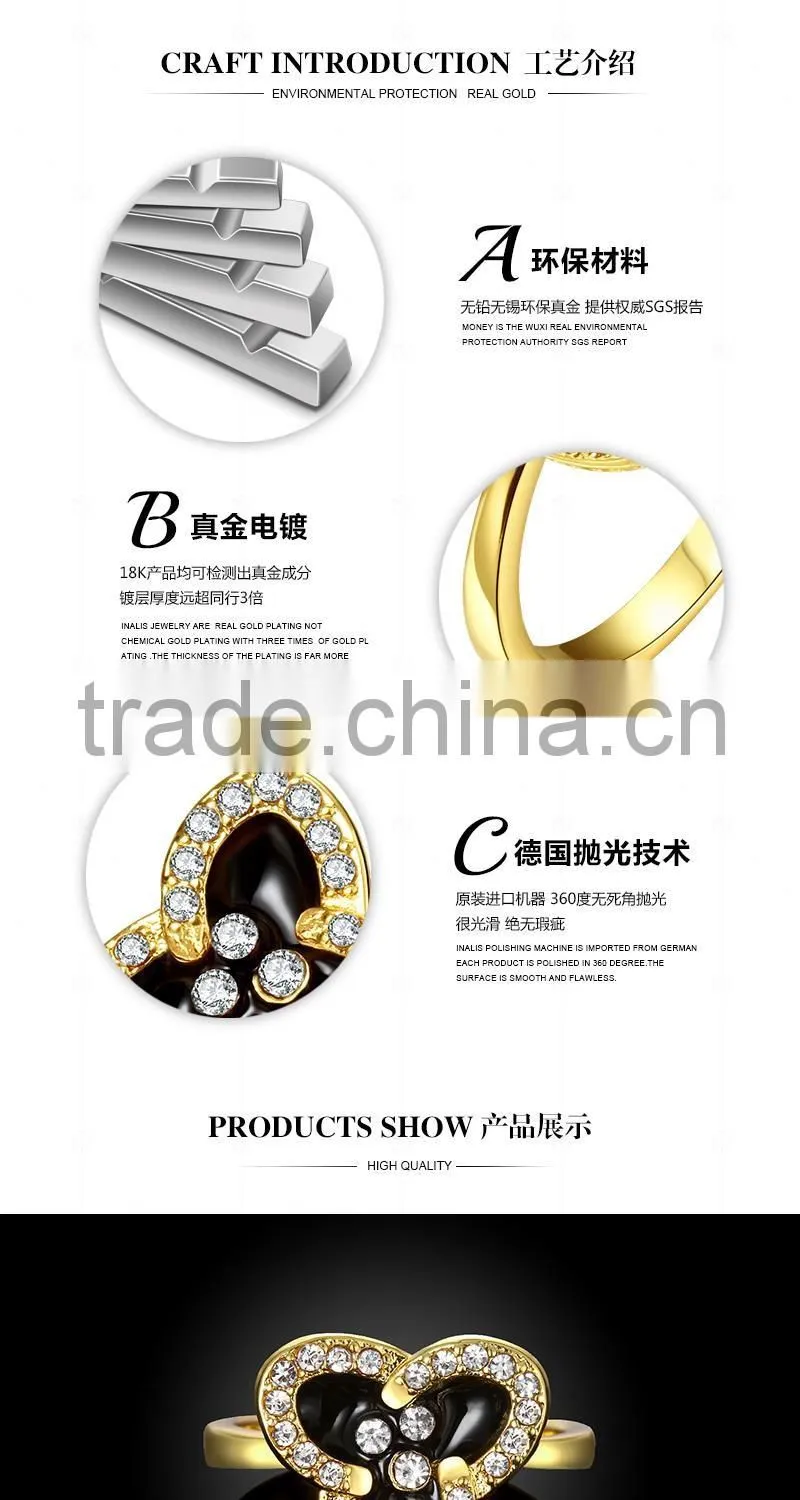 New design wholesale high quality 18K plated flower micro pave ring