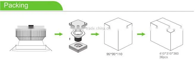 High quality saving energy dimmable 9w cob led downlight