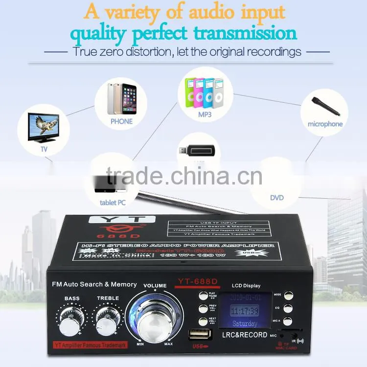 hifi LCD display digital amplifier YT-688D