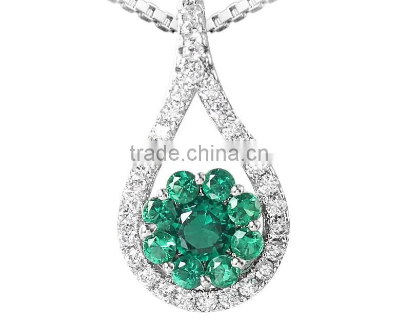 2014 fashion 18k gold plated wholesale emerald jewelry set