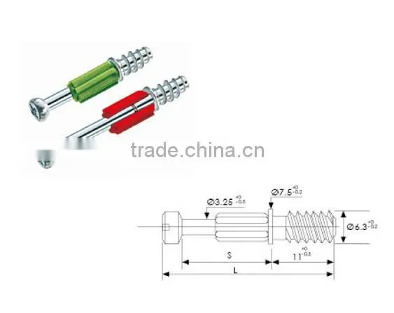 Plastic furniture connector hardware
