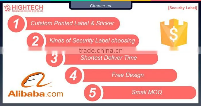 Custom design color changing red label printing