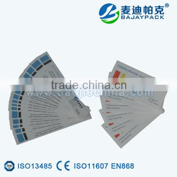 Chemical EO surgical sterilization indicator strip