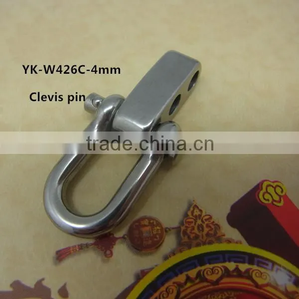 Dgjinyu Popular stainless steel 4mm shackle, Paracord bracelet shackle with clevis pin