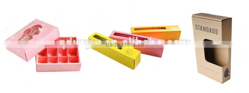 2016 New Style Thin Cardboard Box Packaging With Window