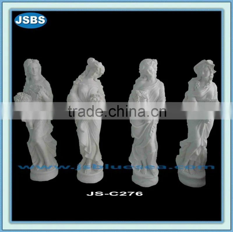 garden decoration white four seasons marble statues