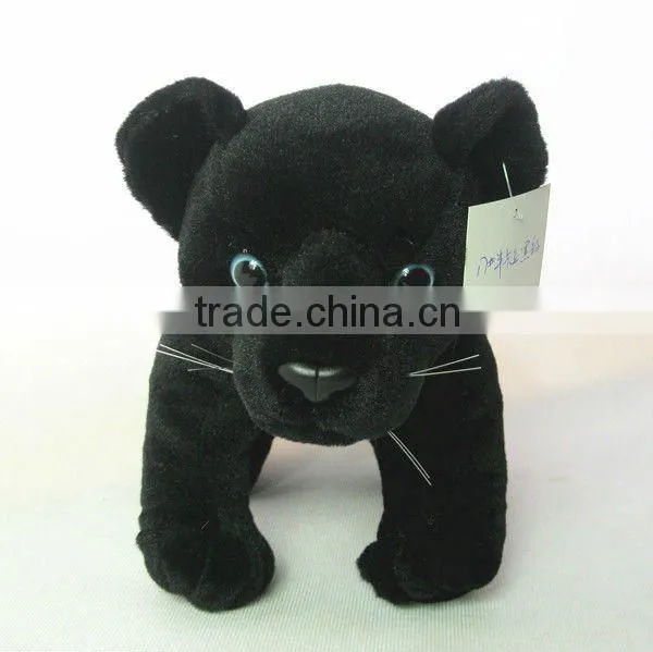 Lovely plush black tiger toy factory wholesale