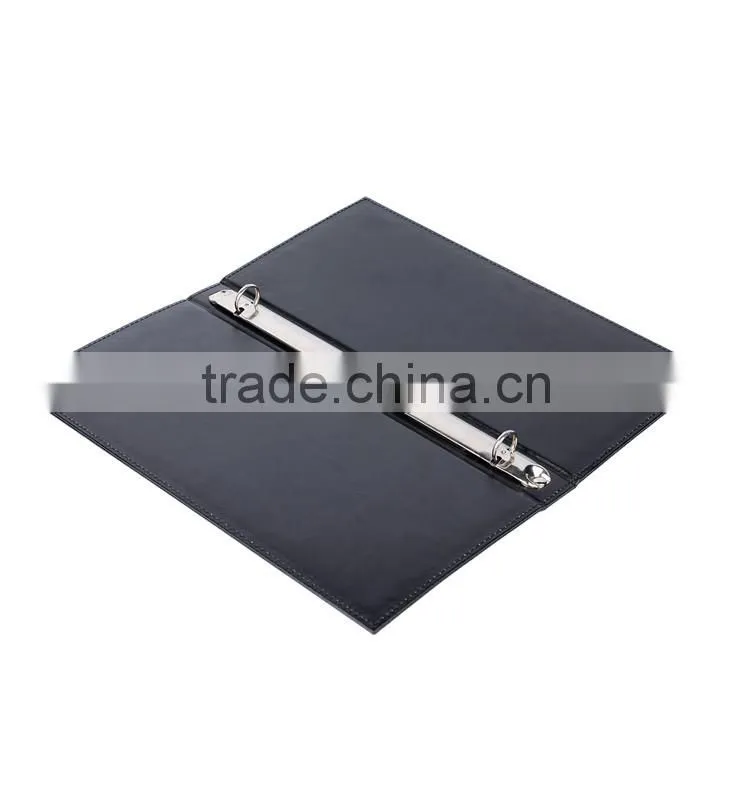 Black high quality leather wine list folder menu cover for resturant
