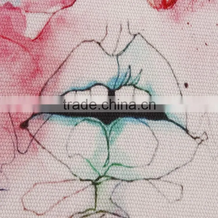 New product of digital printed woven textile canvas 100% cotton fabric printing