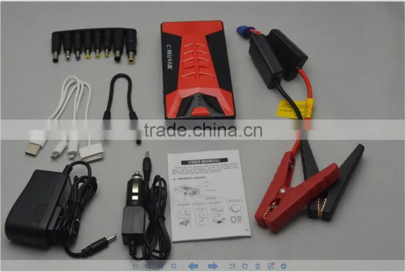 1000mAh fashion design mini emergency portable car jump starter