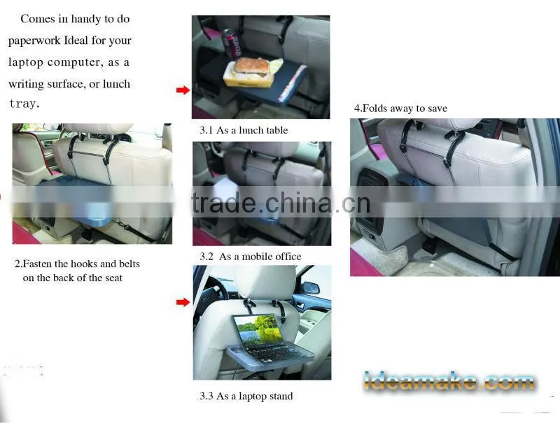 2015 Hot Sell Mini Auto Car Seat Back Children Dining Tray,Car Desk