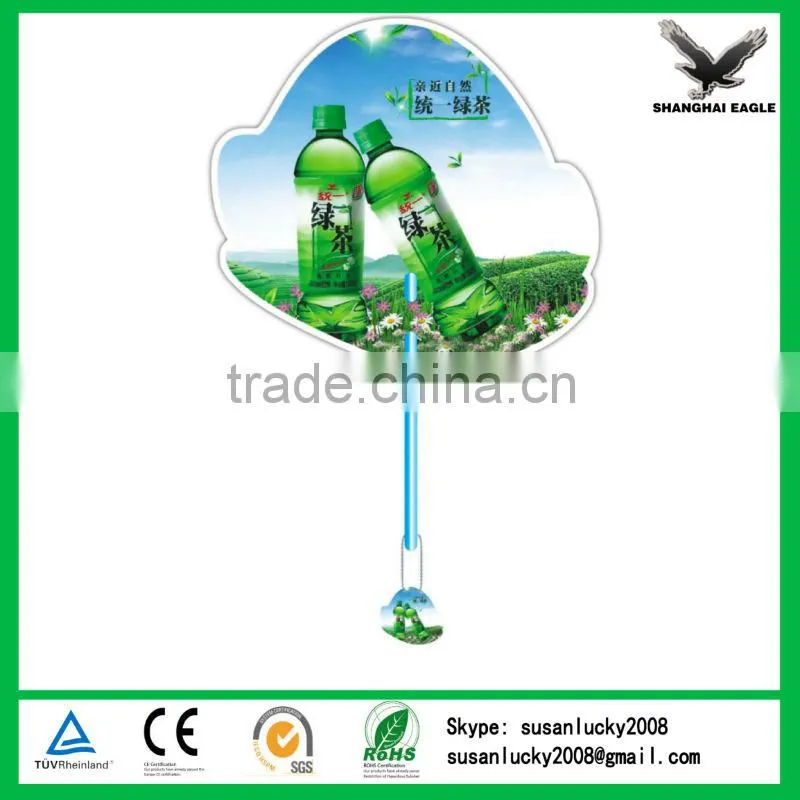 Custom Adevertising PVC Plastic Print Fan (directly from factory)