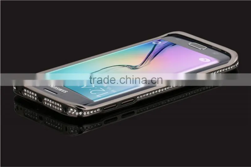 Diamond Mobile Phone Metal Cases for Samsung S6 Edge
