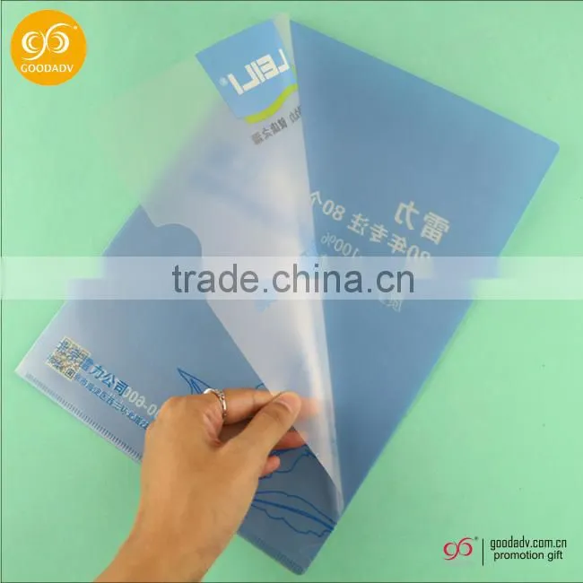2015 High Quality plastic pp transparent A4 size hardcover file folder