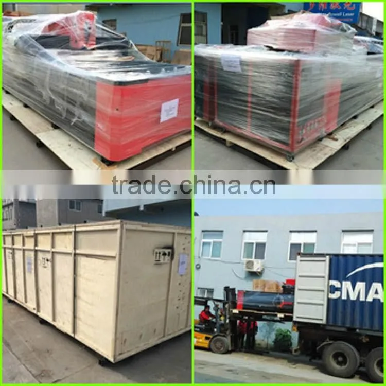 Dowell 1325 hot laser cutting bed/Reci tube laser cutting machine/acrylic cloth plastic co2 laser cut price with CE