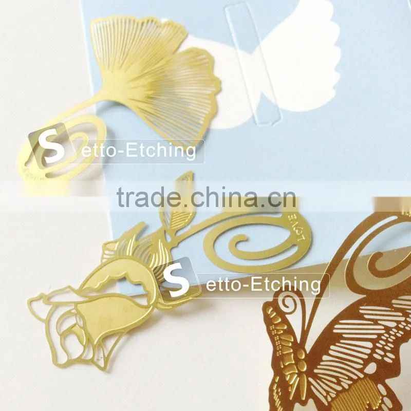 Etching metal bookmark blank for gift