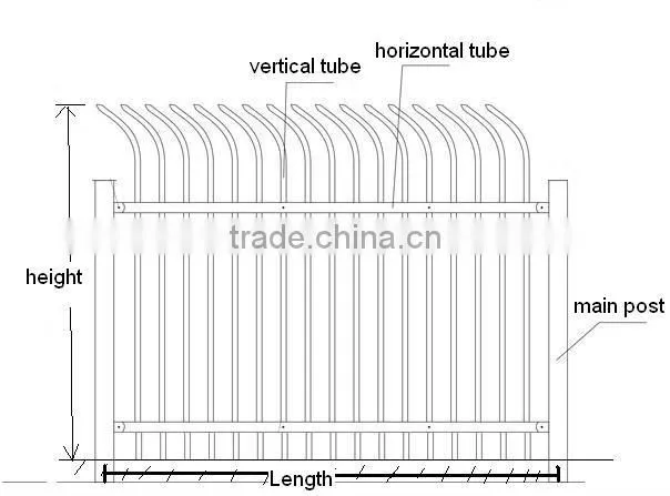 Residential Square Steel Tube Fence
