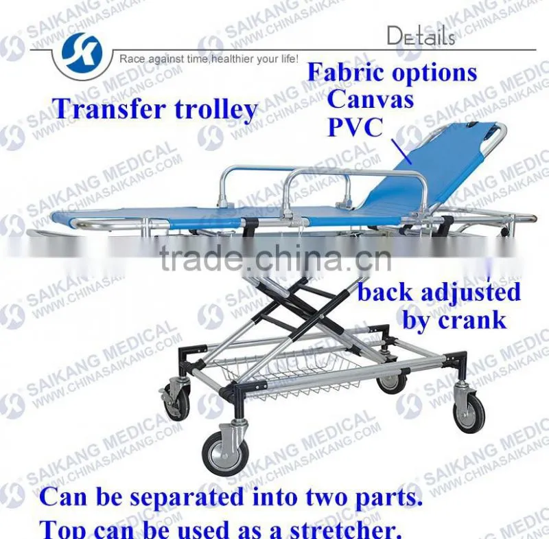 Alibaba China Back Adjustable Stretcher Trolley
