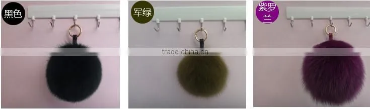Fashion genuine fox fur ball for keychain ,bag toy Accessories
