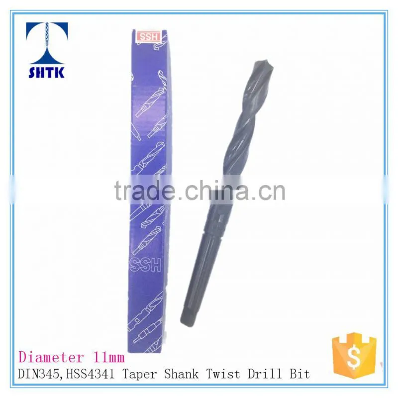 DIN345, tools drill bit, HSS 4341 Black Finished, Dia 11mm, hss taper shanks twist drill