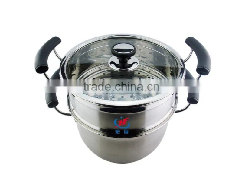 good quality stainless steel 3 tier food steamer cooker