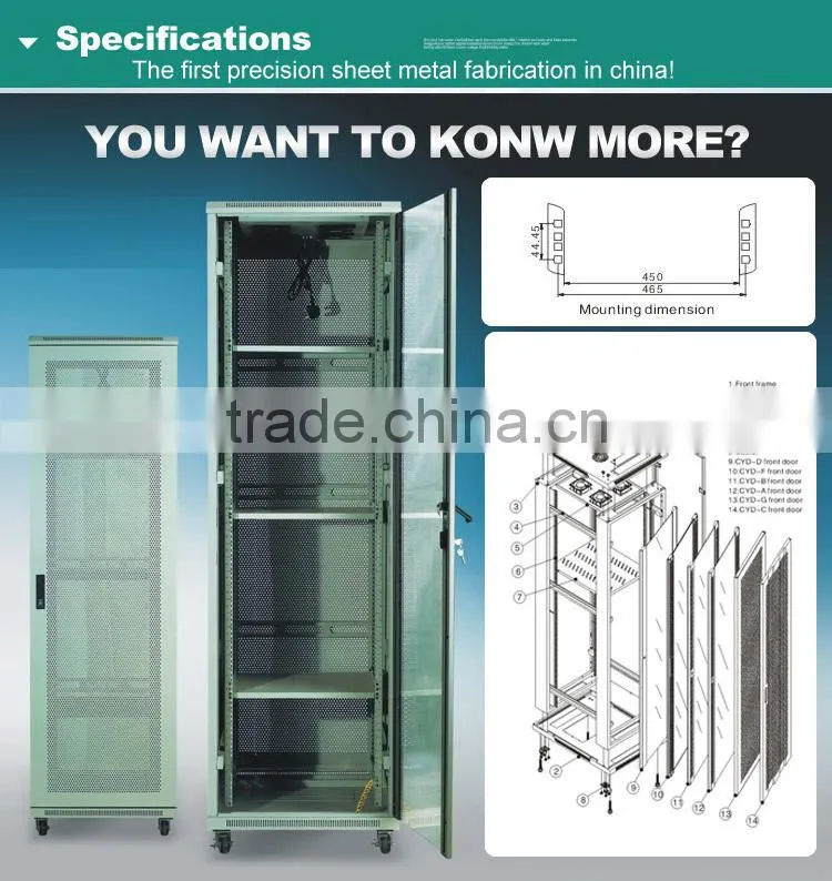 2014 Best Suppliers Outdoor Waterproof Used Electronic Lock 42u Server Rack Cabinet Price Manufacturers