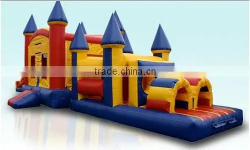 44ft long castle obstacle combo inflatable castle obstacle course