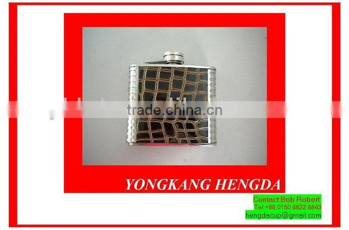 Top quality customize 6oz round hip flask