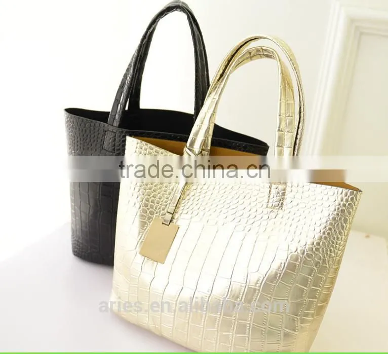 new 2015 Selling Women PU Leather Handbag,Tote Shoulder Bags large capacity PU weave bags fashion design