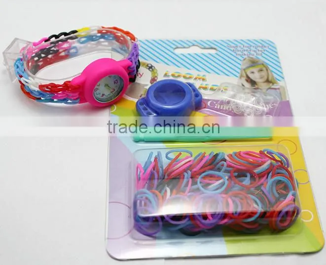 custom silicone diy loom band watches for promotion