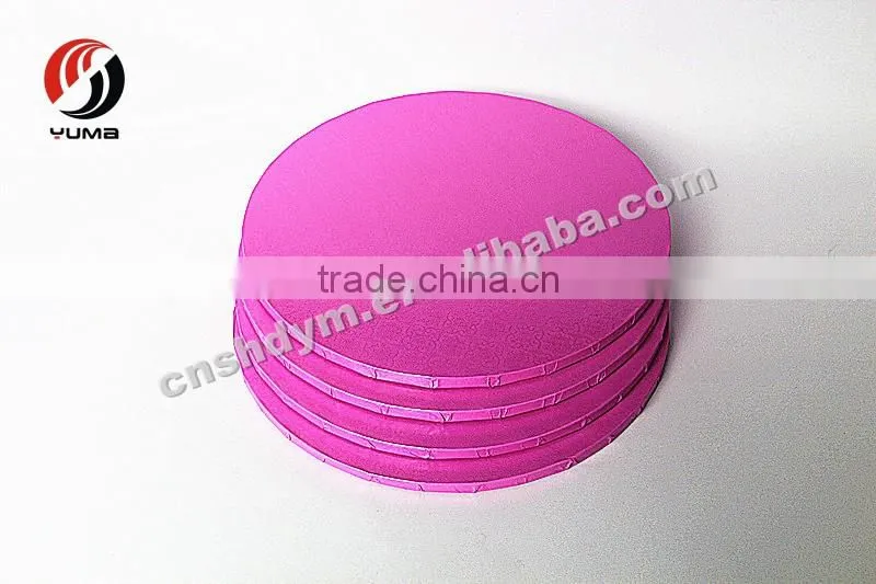 disposable colorful round foil cake drum