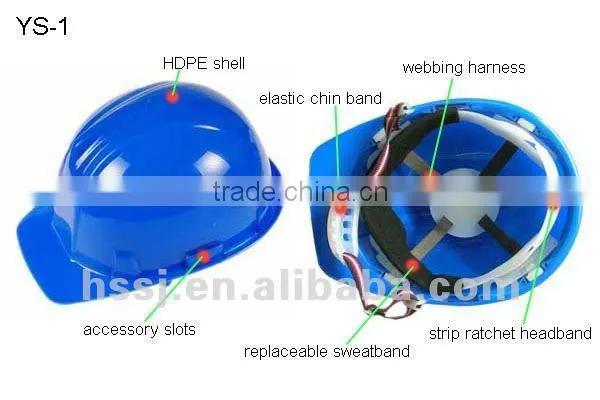 2016 hot selling safey helmet HDPE industrial safety helmet at economic price hard hat