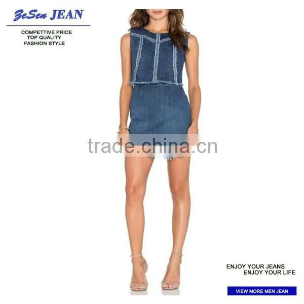 Hot Sale Summer Back Zip Short Denim Skirts for Girls
