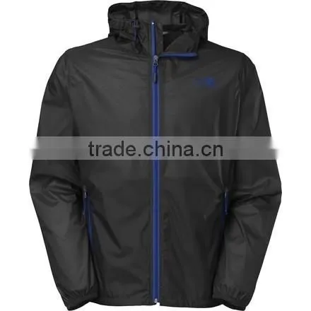 outdoor black jacket with custom logo printing