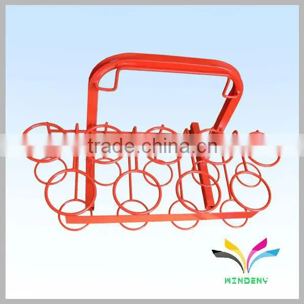 Counter top two pockets metal retal beer bottle display rack