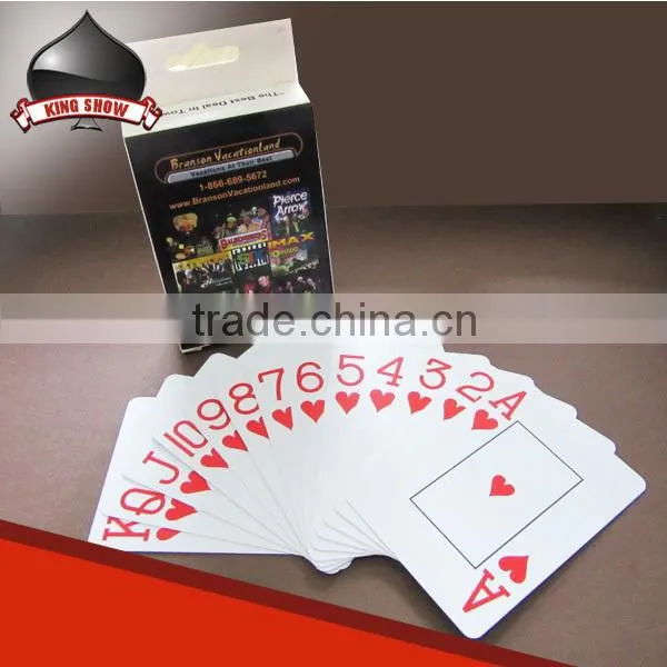 Paper plastic custom plastic coated playing cards for wholesale