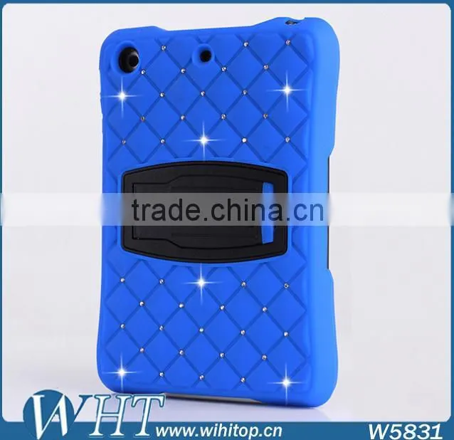 With Stand Combo Case for iPad Mini / Mini 2 Silicone Plastic 2in1 Hybrid Case