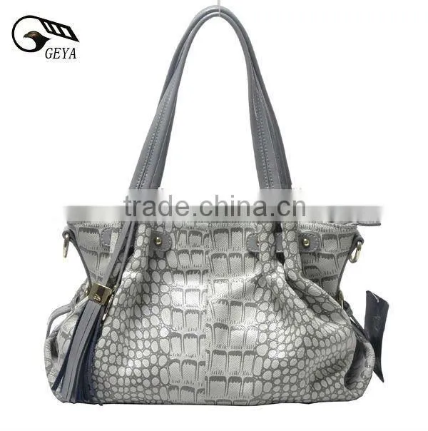 New arrival 2012! Hot summer Europe style croco skin leather bag ladies handbag!