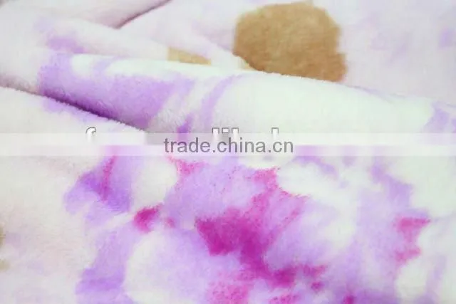 100%polyester printed flannel fleece fabric