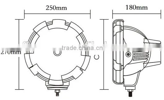 top quality 7" inch round off road HID driving lights, car HID work light, HID working light for trucks