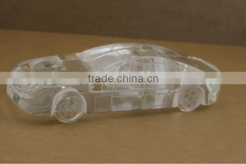 3d crystal car model for hot selling glass car model